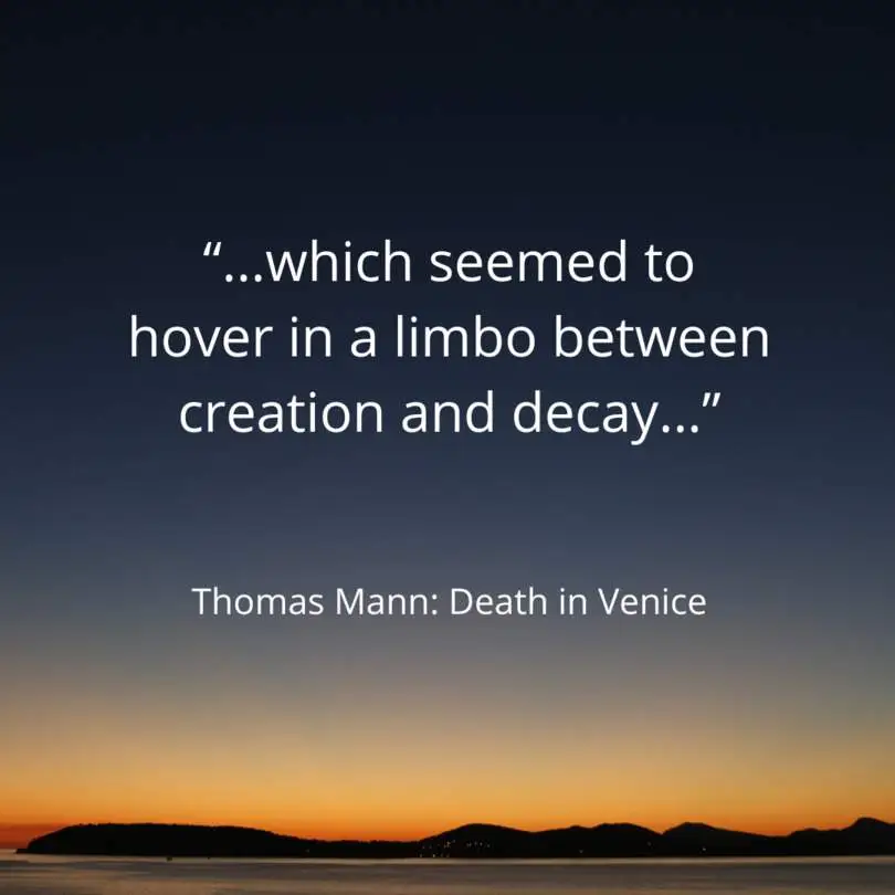 Cita de "Muerte en Venecia" de Thomas Mann