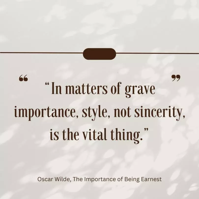 Quote from "The Importance of Being Earnest" by Oscar Wilde