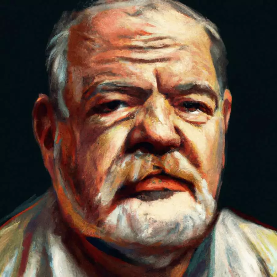 Retrato de la Ernest Hemingway