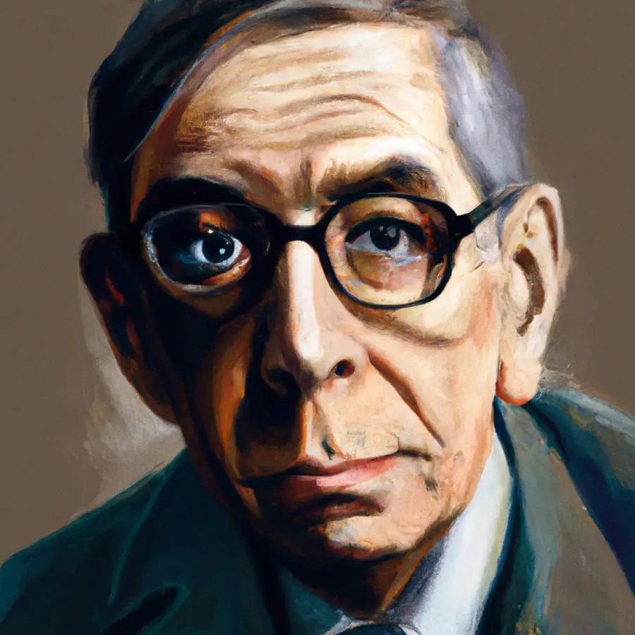 Porträt von Jean-Paul Sartre