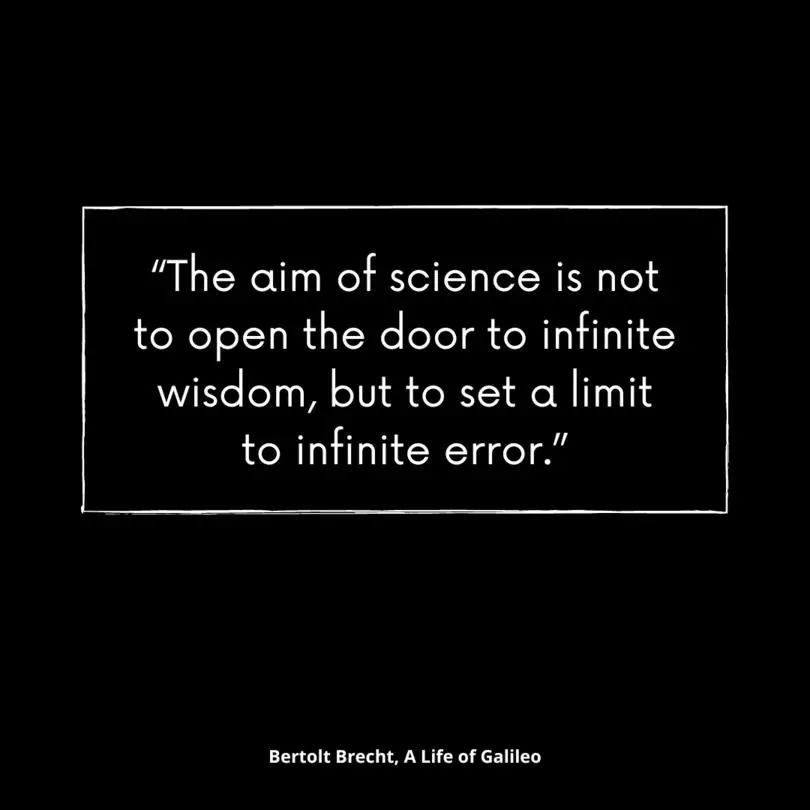 Zitat aus Das Leben des Galilei von Bertolt Brecht