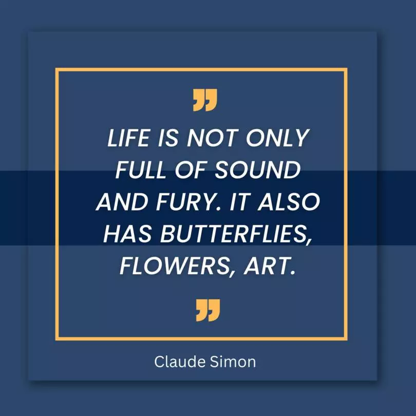 Quote from Claude Simon, Author of Blind Orion