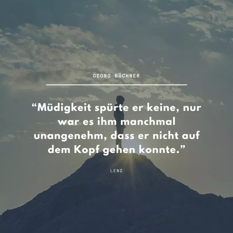 Zitat aus Lenz von Georg Büchner