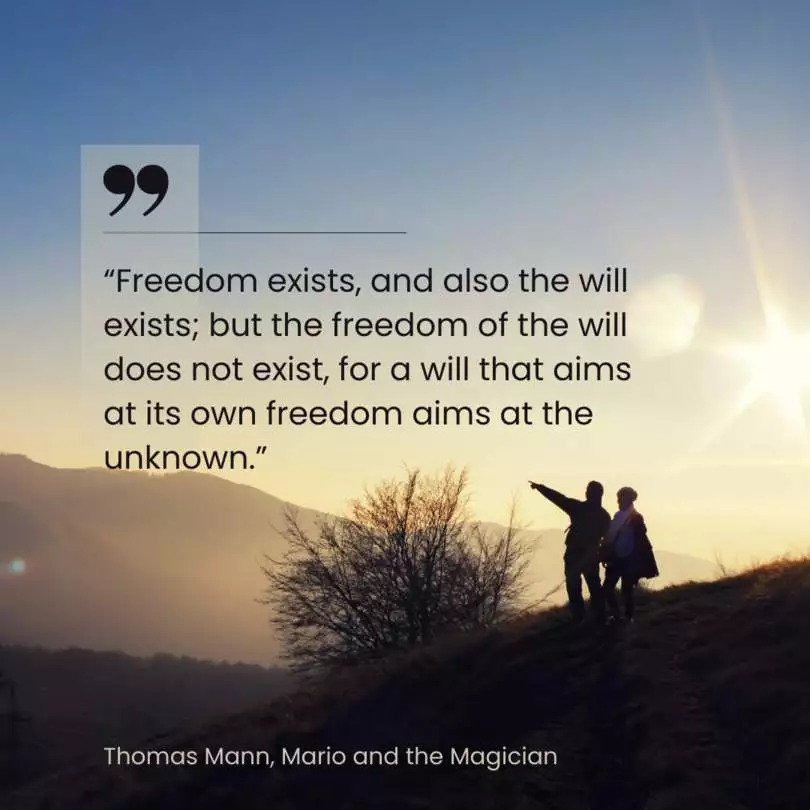 Zitat aus Mario und der Zauberer von Thomas Mann