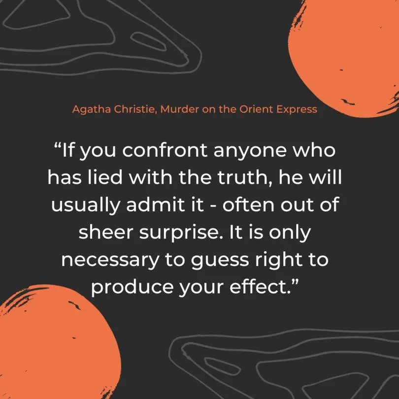 Quote from Murder on the Orient Express by Agatha Christie