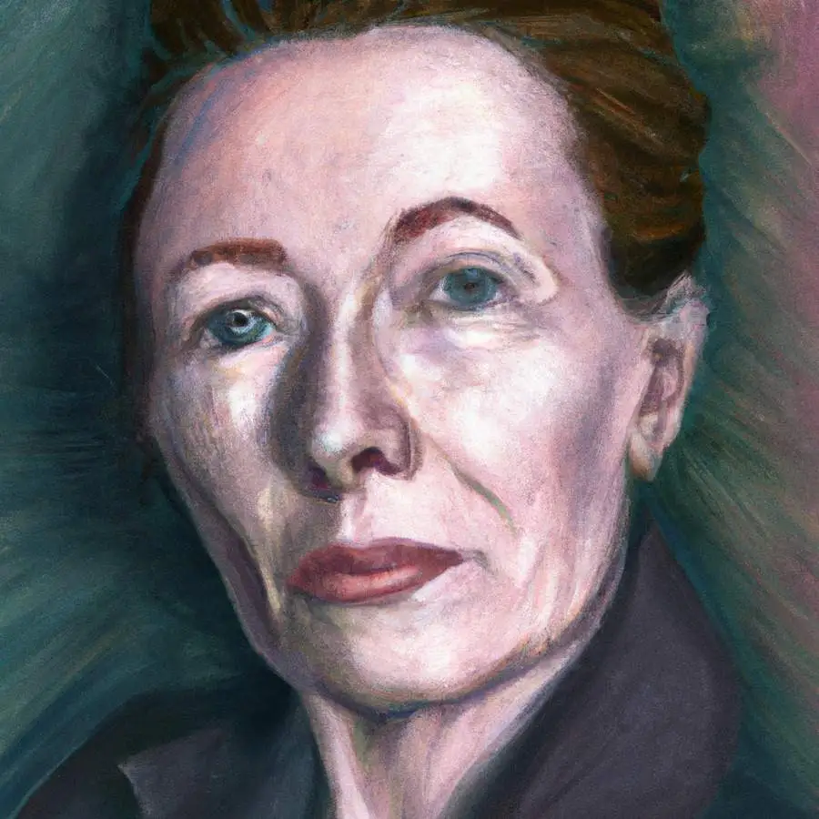 Retrato de la Simone de Beauvoir