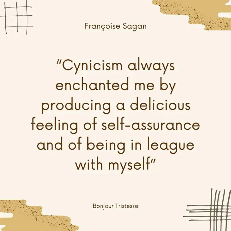 Quote from Bonjour Tristesse by Françoise Sagan