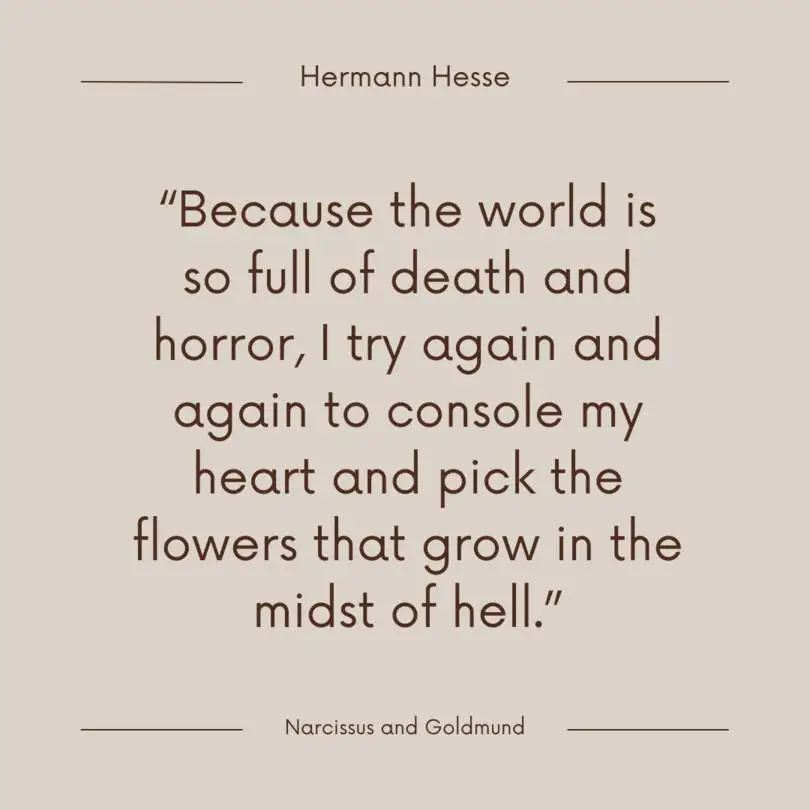 Narcissus and Goldmund by Hermann Hesse (Quote)