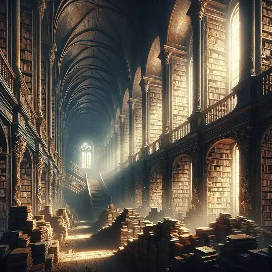 Uma biblioteca antiga