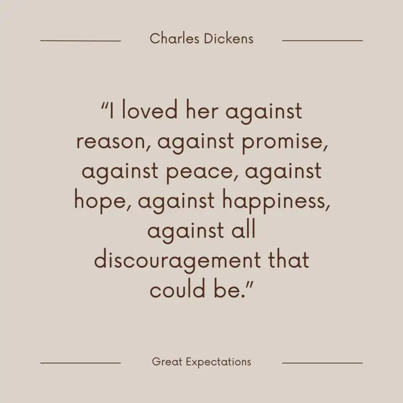 Citação de Grandes Esperanças, de Charles Dickens