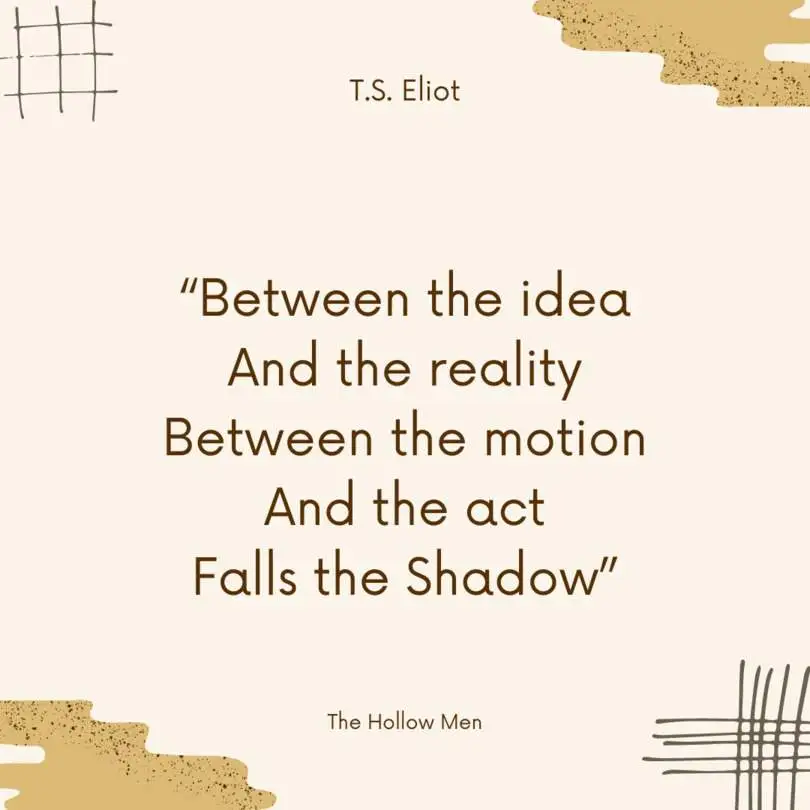 Zitat aus Die hohlen Männer von T.S. Eliot