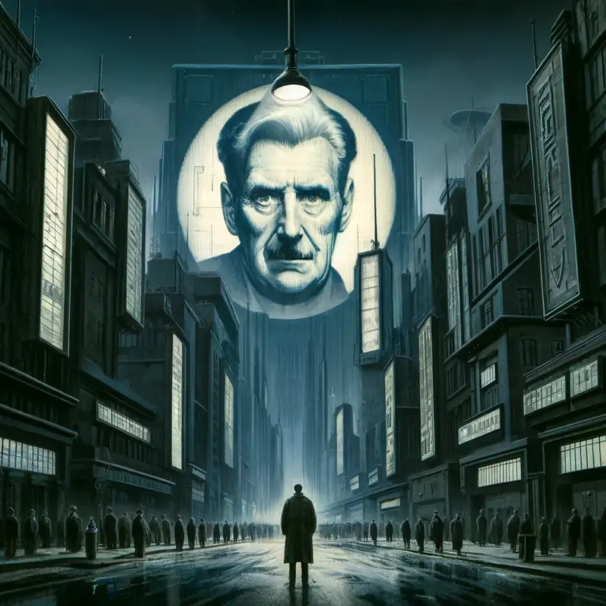 Ilustración 1984 de George Orwell