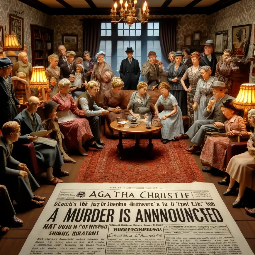 Illustration: Ein Mord wird verkündet von Agatha Christie