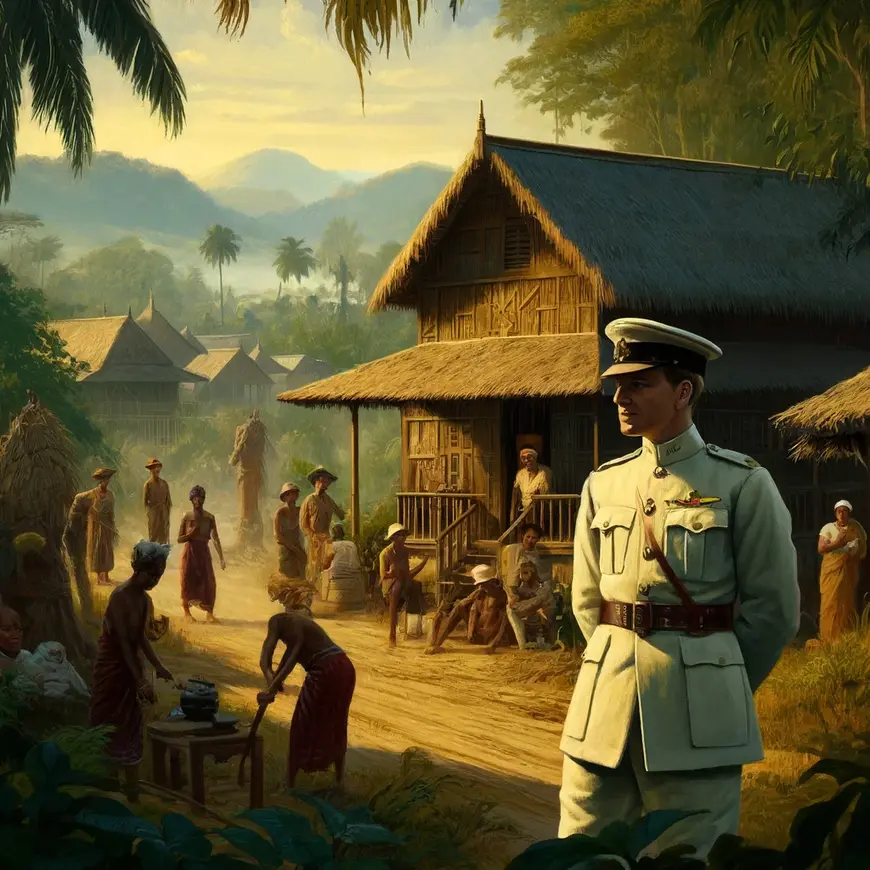 Ilustração de Dias na Birmânia, de George Orwell