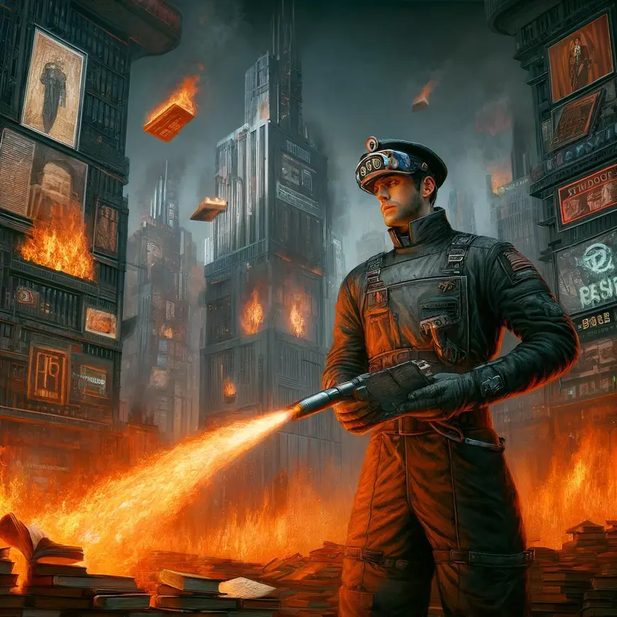 Illustration Fahrenheit 451 by Ray Bradbury
