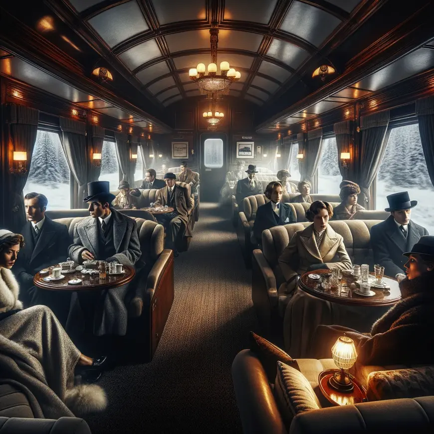 Ilustración: Asesinato en el Orient Express de Agatha Christie