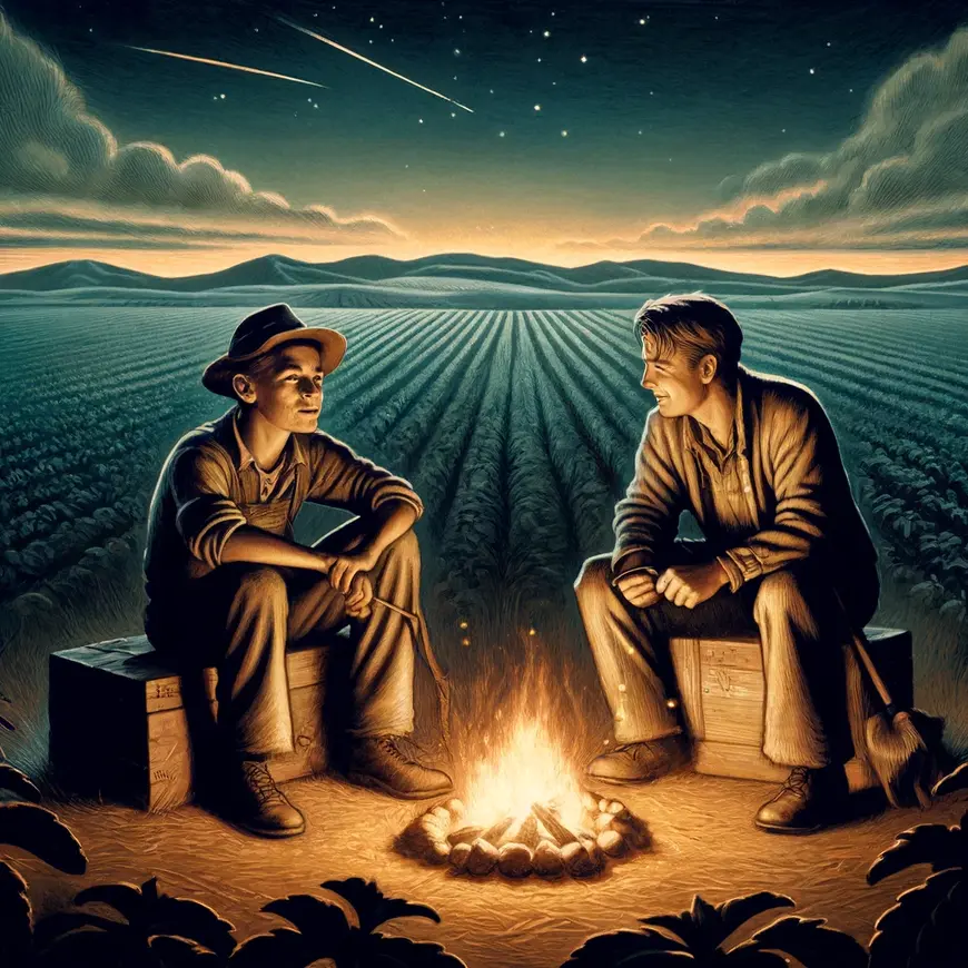 Illustration of Mice and Men by John Steinbeck