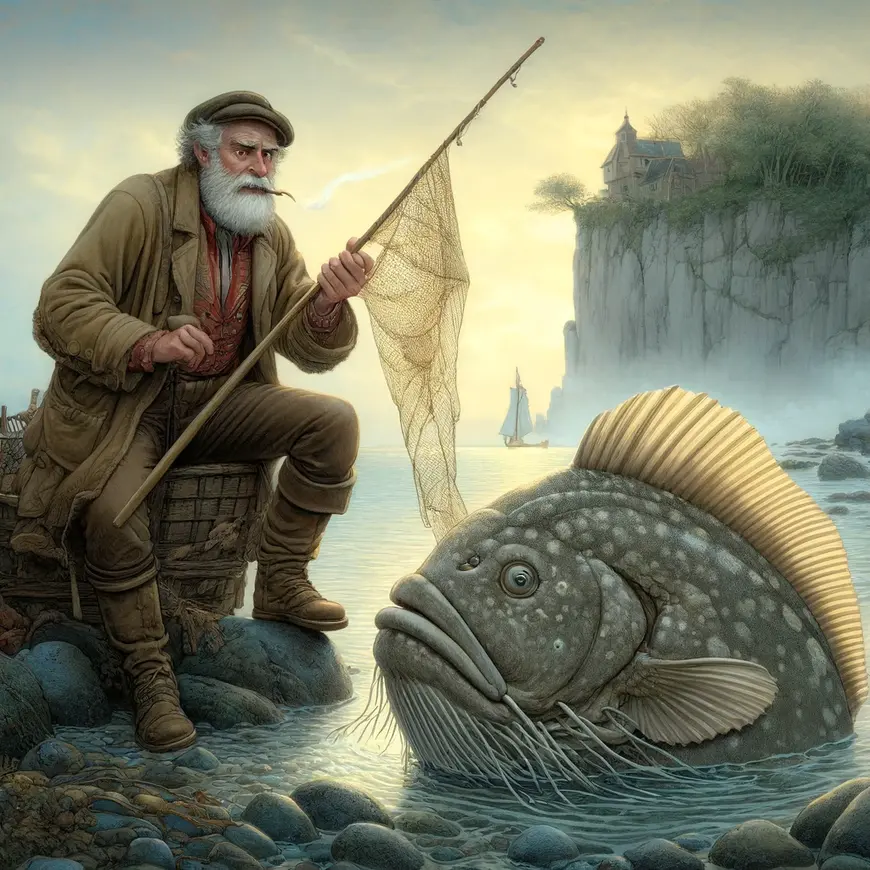 Illustration The Flounder by Günter Grass