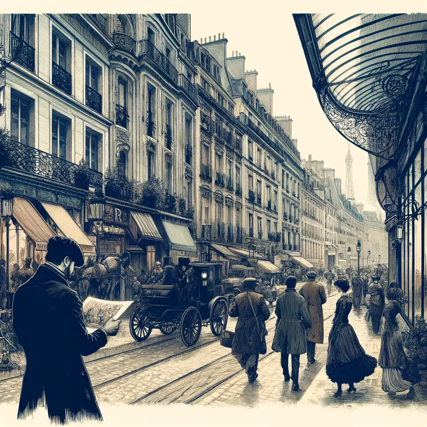 Illustration Der Maler des modernen Lebens von Charles Baudelaire