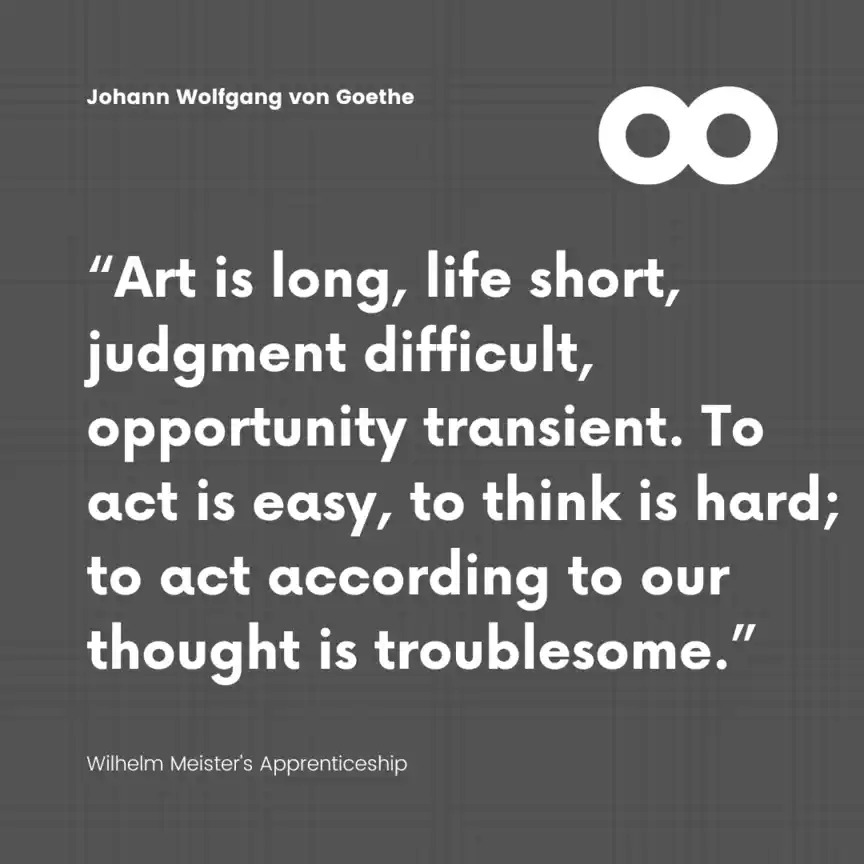 Citação de Os Anos de Aprendizado de Wilhelm Meister, de Johann Wolfgang von Goethe