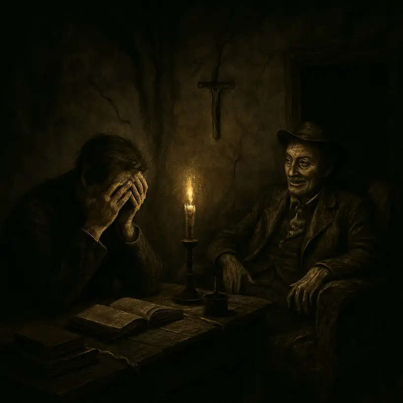 Ilustración de una escena del libro de Dostoievski Ilustración de una escena del libro de Dostoievski