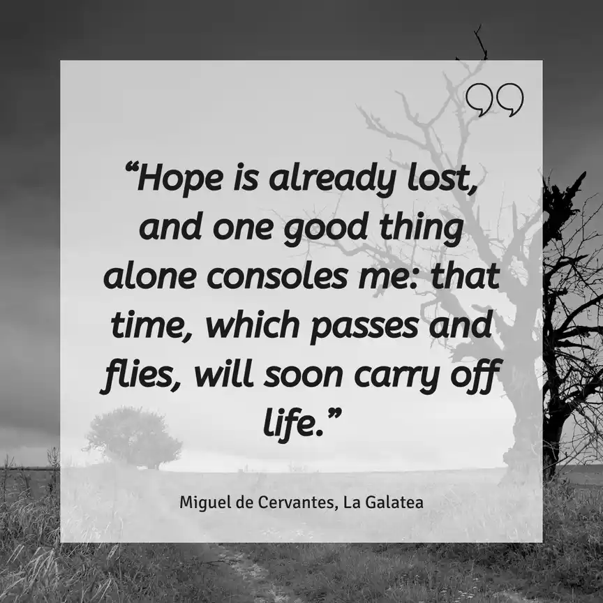 Zitat aus Galatea von Miguel de Cervantes