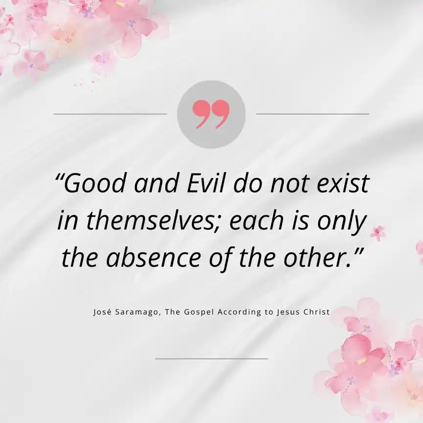 Cita de El Evangelio según Jesucristo, de José Saramago Cita de El Evangelio según Jesucristo, de José Saramago