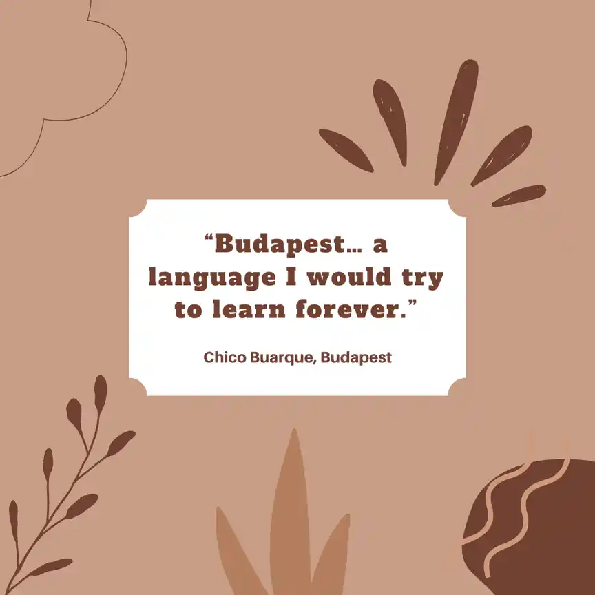 Quote from the novel Budapest Quote from the novel Budapest