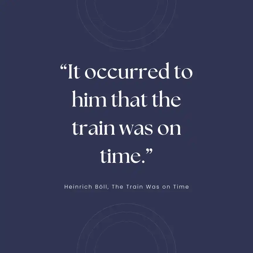 Quote from The Train was on time Quote from The Train was on time