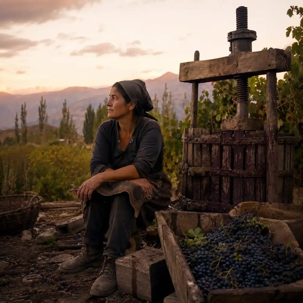 Illustrative Image for Winepress by Gabriela Mistral