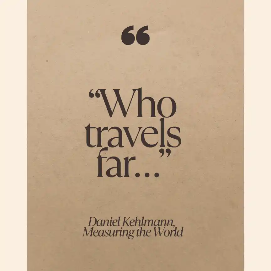 Quote from Measuring the World Quote from Measuring the World